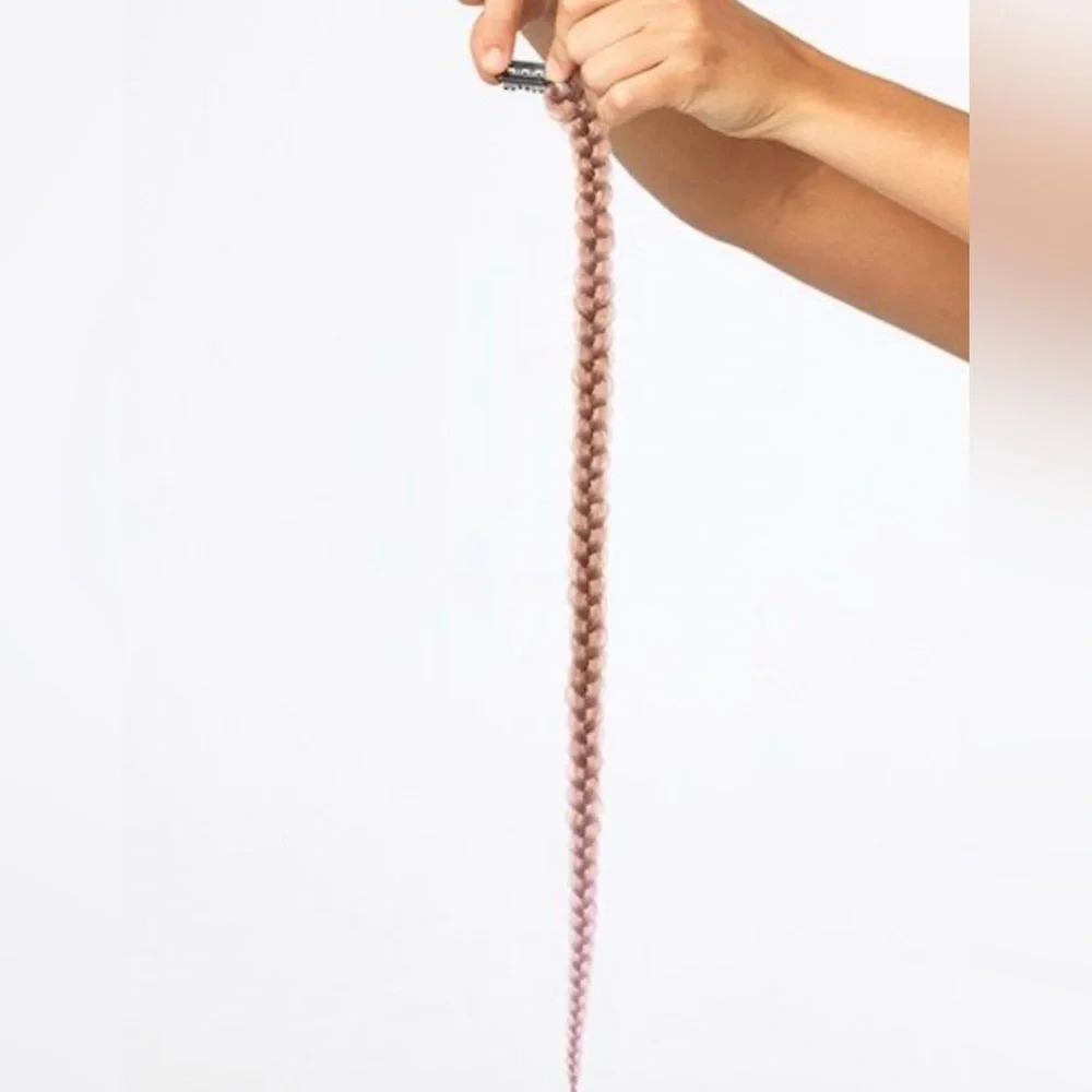 Pop by Hairdo 20” Pink Hair Extension Metallic Clip In Braid Extension Gift NEW!
